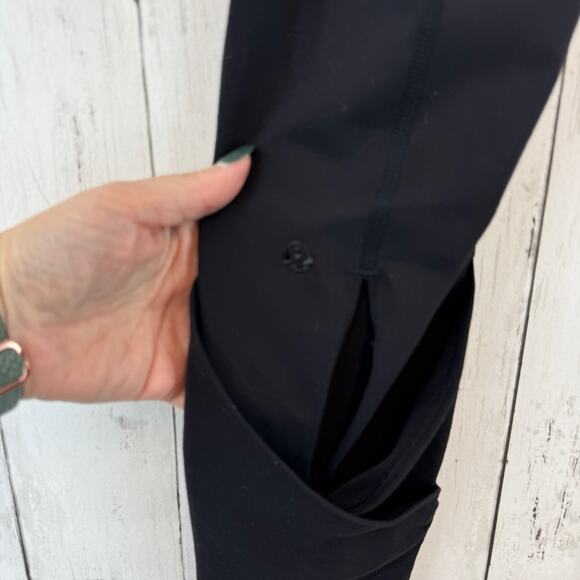 Lululemon Black Wunder Under Pant Roll Down Dance Cropped Leggings Size 6 - Picture 12 of 16